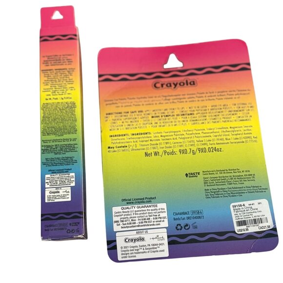 Crayola Shimmer Eye Palette & Lip Crayon Set New from Claire's - Picture 2 of 2